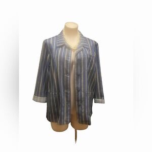 Stylish Striped Lightweight Blazer